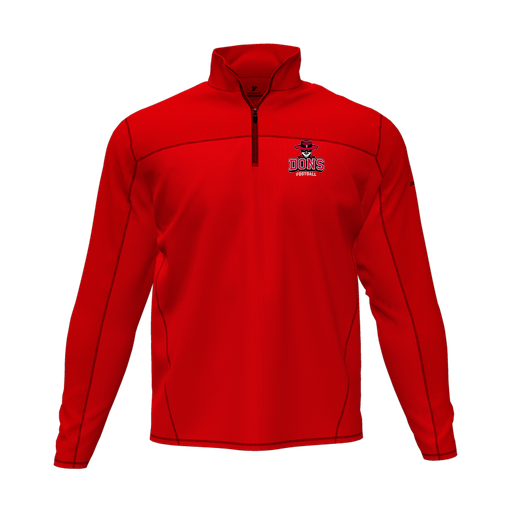 [CUS-DFW-QTRZ-PER-LSL-RED-AS-LOGO1] Quarter Zip Pullover (Adult S, Red)