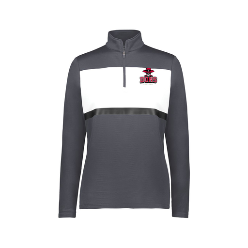 [222791.F52.XS-LOGO1] Ladies Bold 1/4 Zip Pullover (Female Adult XS, Gray)