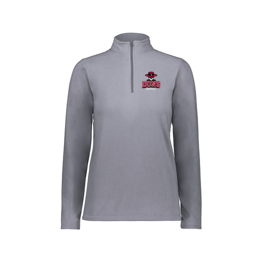 [6864.059.XS-LOGO1] Ladies MicroFleece 1/4 Zip Pullover (Female Adult XS, Gray)
