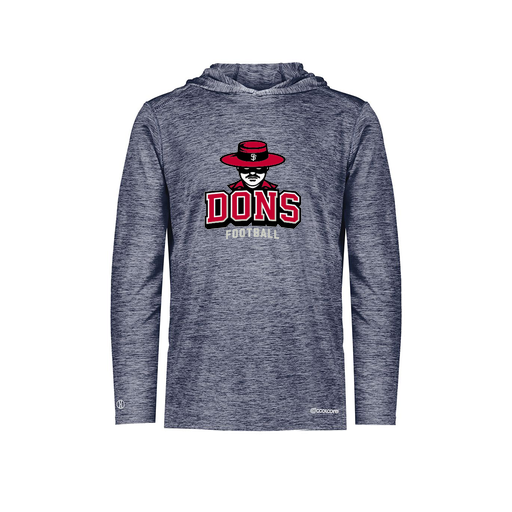 [FOLHCGNV-AS-LOGO1] Decker Men's Charge Hoodie (Adult S, Navy)