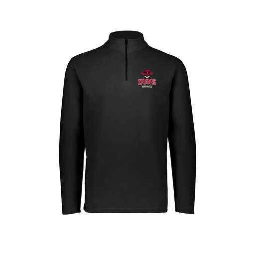 [6863.080.XS-LOGO1] Men's MicroFleece 1/4 Zip Pullover (Adult XS, Black)
