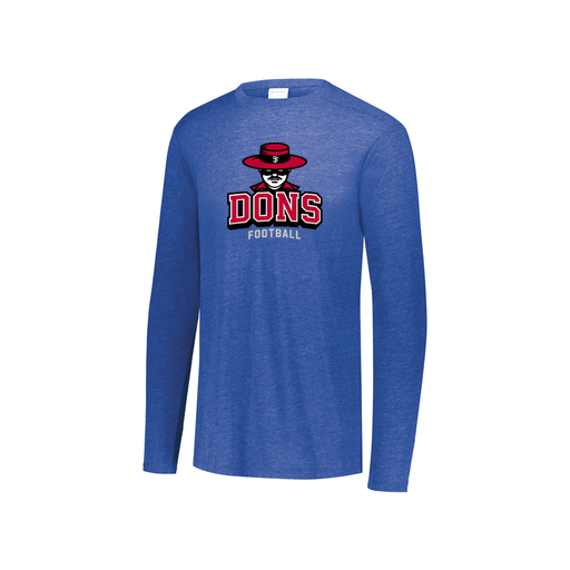 [FTLCUBRY-YS-LOGO1] Decker Youth Tri-Blend T-Shirt - Long Sleeve (Youth S, Royal)