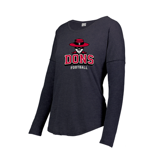 [FTLCUBNV-FAXS-LOGO1] Decker Women's Tri-Blend T-Shirt - Long Sleeve (Female Adult XS, Navy)