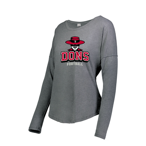 [FTLCUBGY-FAXS-LOGO1] Decker Women's Tri-Blend T-Shirt - Long Sleeve (Female Adult XS, Gray)